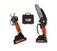 ALTUNA Kit di Potatura a Batteria con Forbice AF37 e Motosega AF150