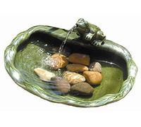 Altuna Smart Solar 22300M01, Fontana Ornamentale da Giardino con Rana, Colore: Verde