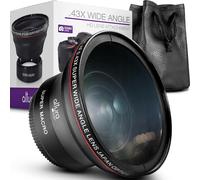Altura Photo Obiettivo grandangolare professionale HD da 55 mm 0,43x (con porzione macro) per Nikon D3400, D3500, D5500, D5600 con DX NIKKOR 18-55mm f/3.5-5.6G VR e fotocamere Sony Alpha