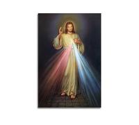 ALTUY Poster artistico moderno con Gesù Cristo divina misericordia religiosa, poster decorativo su tela, 40 x 60 cm