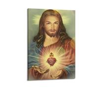 ALTUY Poster moderno religioso con Gesù Divina Misericordia Cattolica, Gesù Sacro Cuore, Quadro decorativo su tela, 20 x 30 cm