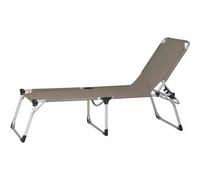 Alu-Dreibeinliege XXL Pieghevole Base Alluminio Argento Zona Tessuto Ranotex