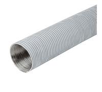 Tubo flessibile in alluminio, diametro 125 mm, lunghezza 3 m, colore bianco, tubo flessibile in alluminio