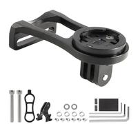 Alu Supporto Manubrio Bici per Garmin Edge 530 540 520 510 500 200 130 25 20 840 830 820 810 800 1000 1030 1040 Plus Explore 2 Computer GPS con Supporto Bicicletta Luce e Fotocamera Adattatore - Nero