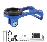 Alu Supporto Manubrio Bici per Garmin Edge 530 540 520 510 500 200 130 25 20 840 830 820 810 800 1000 1030 1040 Plus Explore 2 Computer GPS con Supporto Bicicletta Luce e Fotocamera Adattatore - Blu
