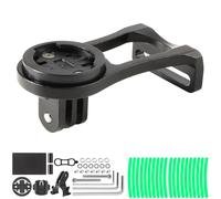 Alu Supporto Manubrio Bici per Garmin Edge 530 540 520 510 500 200 130 25 20 840 830 820 810 800 1000 1030 1040 Plus Explore 2 Computer GPS con Supporto Bicicletta Luce Adesivo luminoso Adattatore-Ner