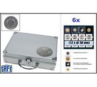 SAFE-176-0-ALU-Münzkoffer-Universal-World-Coins-leer-Für-bis-zu-9-Münztableaus