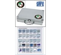ALU Valigetta Monete Italia Placca 3D SAFE 232-0 Vuoto Spazio Per 9 Tableau