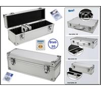 ALU-Valigetta Monete-SLAB-20 MEGA-SAFE-302-Per 20 Capsule di Slab Rettangolari