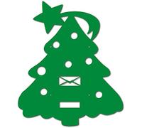 Alubox 08MIAPLALBNATCOMVE Frontale Intercambiabile per Cassetta Postale MIA con Disegno Albero di Natale, Verde