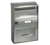 Cassetta Postale Per Esterno mod. EFFE T Finitura TDL Acciaio Inox Alubox