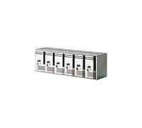 Alubox 2736040 Casellari Postali Alubox Alu C/6 6-Box, 62 x 30 x 17.5, Argento