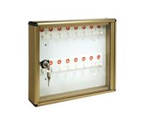 ALUBOX Bacheca Portachiavi Da Parete In Alluminio 30X5X14 Cm Porta Chiavi Da Muro Per Casa Interno O Esterno Protetto Made In Italy Con 16 Ganci Numerati (BRONZO)