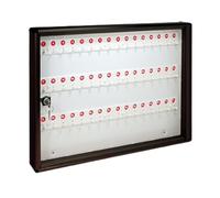 ALUBOX Bacheca Portachiavi Da Parete In Alluminio 30X5X14 Cm Porta Chiavi Da Muro Per Casa Interno O Esterno Protetto Made In Italy Con 48 Ganci Numerati (ANTRACITE)