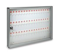 ALUBOX Bacheca Portachiavi Da Parete In Alluminio 30X5X14 Cm Porta Chiavi Da Muro Per Casa Interno O Esterno Protetto Made In Italy Con 48 Ganci Numerati (ARGENTO METALLIZZATO)