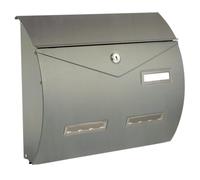 CASSETTA POSTALE PORTA RIVISTA 'BUSTA' metallizzato argento ALUBOX