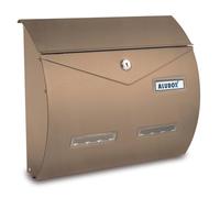 ALUBOX BUSTA Cassetta Posta Formato Rivista 31,5X37,5X10,2 Cm Cassetta Postale Con Sistema Anti Effrazione E Apertura A Vasistas Cassetta Postale Da Esterno Antipioggia Anticorrosione (SABBIA)