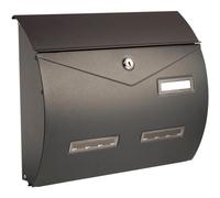 ALUBOX BUSTA Cassetta Posta Formato Rivista 31,5X37,5X10,2 Cm Cassetta Postale Con Sistema Anti Effrazione E Apertura A Vasistas Cassetta Postale Da Esterno Antipioggia Anticorrosione (ANTRACITE)