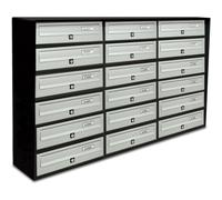 ALUBOX Casellario Postale Condominiale 18 Posti Esterno Antracite Argento Slim