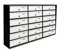 ALUBOX Casellario Postale Condominiale 18 Posti Esterno Antracite Bianco Slim