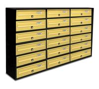 ALUBOX Casellario Postale Condominiale 18 Posti Esterno Antracite Bronzo Slim