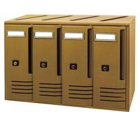 ALUBOX CASSETTA CUBO A 4 POSTI BRONZO ART.C4 ALUBOX PZ 1