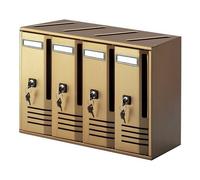 Alubox Cassetta posta condominiale 4 p (42x17,5x30cm) CUBO Bronzo 20C4BR