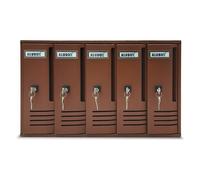 Alubox Cassetta posta condominiale 5 p (52x17,5x30cm) CUBO Ruggine 20C5RU