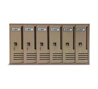 Alubox Cassetta posta condominiale 6 p (62x17,5x30cm) CUBO Sabbia 20C6SA