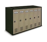 Alubox Cassetta posta condominiale 6 p (63x25x38,5cm) CUBO Sabbia 20C6RVSA
