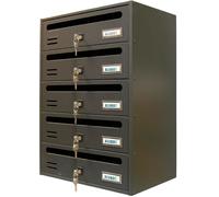 ALUBOX Cassetta Postale 5 Posti Orizzontale Ghisa 20C5ROGH C 5 R/O Cubo