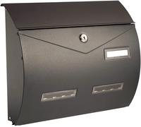 ALUBOX BUSTA Cassetta Posta Formato Rivista 31,5X37,5X10,2 Cm Cassetta Postale Con Sistema Anti Effrazione E Apertura A Vasistas Cassetta Postale Da Esterno Antipioggia Anticorrosione (ANTRACITE)