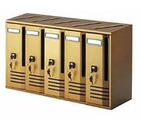 Alubox Cassetta postale serie 'cubo' c5 - cm 52 x 17,5 x h 30 bronzo