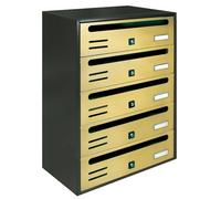 ALUBOX CASSETTA CUBO/R A 5 POSTI ORO ALUBOX PZ 1,0