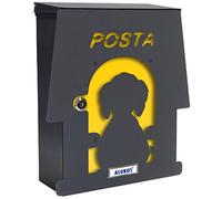 Alubox Cuccia Cassetta Postale Mia con Sportello, Multicolore