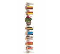ALUBOX DEMETRA Libreria Verticale A Colonna Da Terra Autoportante 167X30X30 Cm Libreria Scaffale In Alluminio E Lamiera Zincata Libreria Salvaspazio 16 Kg Con 10 Mensole Da 17X23 Cm (BAINCA)