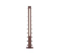 ALUBOX DEMETRA Libreria Verticale A Colonna Da Terra Illuminata Autoportante 167X30X30 Cm, Scaffale In Alluminio E Lamiera Zincata Salvaspazio 16 Kg 10 Mensole Da 17X23 Cm (RUGGINE)