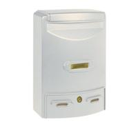 ALUBOX EUROPA MAXI Cassetta Postale Da Esterno 39X29X10 Cm Cassetta Posta In Alluminio Pressofuso Cassetta Lettere Completa Di Portanome Impermeabile Formato Rivista (BIANCO)