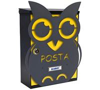 Alubox Gufo Cassetta Postale Mia con Sportello, Multicolore