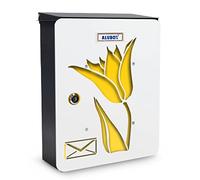 Alubox Tulipano Cassetta Postale Mia con Sportello, Multicolore