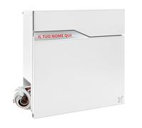 ALUBOX URANIA Cassetta Postale Da Esterno Moderna In Acciaio e Lamiera Zincata 37x37x11 CM Cassetta Posta Con Portanome E Serratura Cassetta Postale Antiscasso VANO PORTA RIVISTA (BIANCO)
