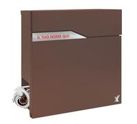 ALUBOX URANIA Cassetta Postale Da Esterno Moderna In Acciaio e Lamiera Zincata 37x37x11 CM Cassetta Posta Con Portanome E Serratura Cassetta Postale Antiscasso VANO PORTA RIVISTA (RUGGINE)