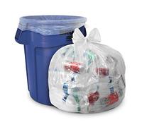 Aluf Plastics Heavy Duty 55 Gallon Transparent Trash Bags - (Value 50 Pack) - 1.5 MIL equivalent Industrial Strength Plastic 35" x 55" Fits Toter, Rubbermaid Brute, Carlislie Bronco etc.