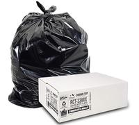 Aluf Plastics rct-33 x xx Star sigillato coreless Rolls chiusura con patta E-Z Tie, 33 GAL, in polietilene, 83,8 x 99,1 cm nero (confezione da 100)