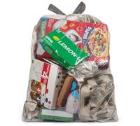 Aluf Plastics - Sacchetti per la spazzatura trasparenti con coulisse, 61 x 68,6 cm, confezione da 60, per casa, cucina, bagno e ufficio