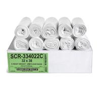 Aluf Plastics Sacchetti per rifiuti trasparenti Premium da 33 galloni 22 micron (eq) - 32"" x 38"" - Confezione da 250 - Per ufficio, cucina, bagno