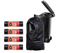 ALUFIX Sacchi Neri Grandi e Resistenti 280L - 20 Pezzi (4 rotoli da 5) - Sacchi Spazzatura Grandi e Sacchi Immondizia in LDPE - Perfetti anche come Sacchetti Umido