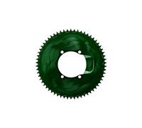 Alugear ingranaggio rotondo stretto largo 110 bcd 4 fori asimmetrico shimano 1x12 velocita strada gravel verde