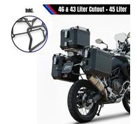 Alukofferset & Supporto Nero per Bwm F 750-900 GS 45L & 46L Top & Valigia