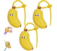 Alula777 Confezione da 3 custodie protettive da viaggio per spazzolino da denti con porta dentifricio, custodia dentale portatile a forma di banana, per campeggio, viaggi e conservazione dell'igiene